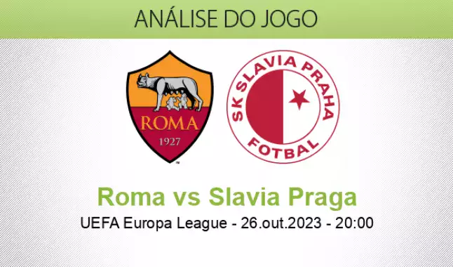 Roma x Slavia Praga palpite - Liga Europa (Europa League) - 26/10