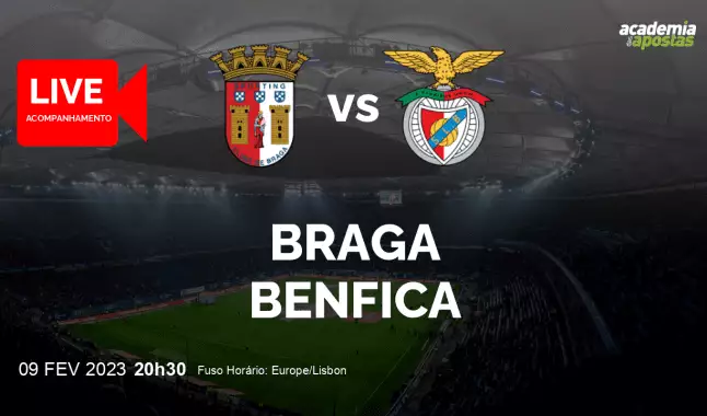 SC Braga Benfica livestream | Taça de Portugal | 09 February 2023