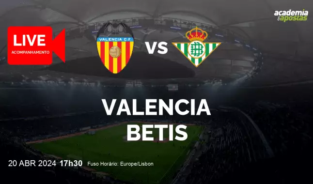 Valencia Betis livestream | Primera División | 20 April 2024