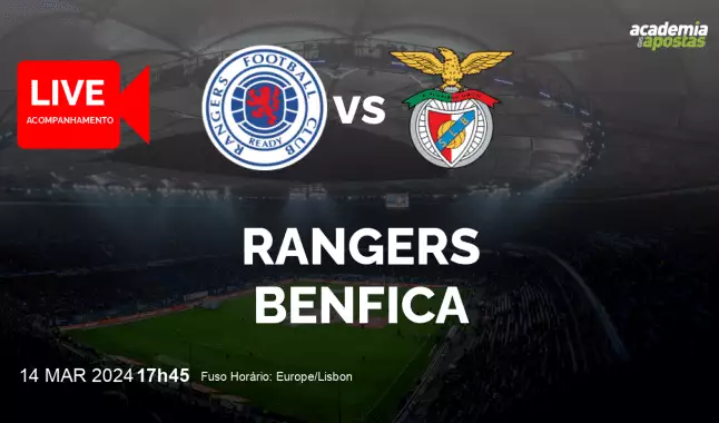 Rangers Benfica livestream | UEFA Europa League | 14 March 2024
