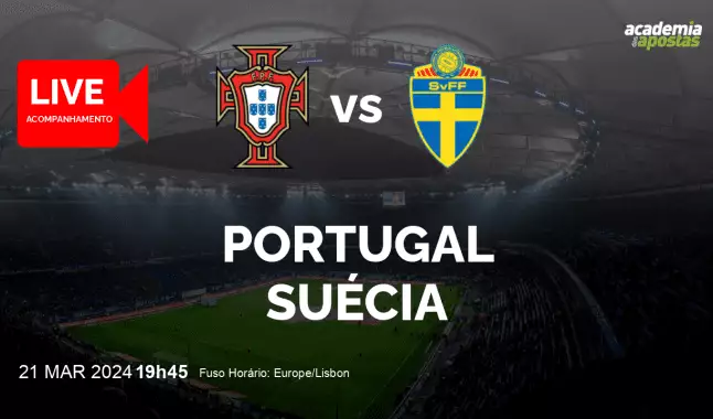Portugal Suécia livestream | Amigáveis | 21 March 2024